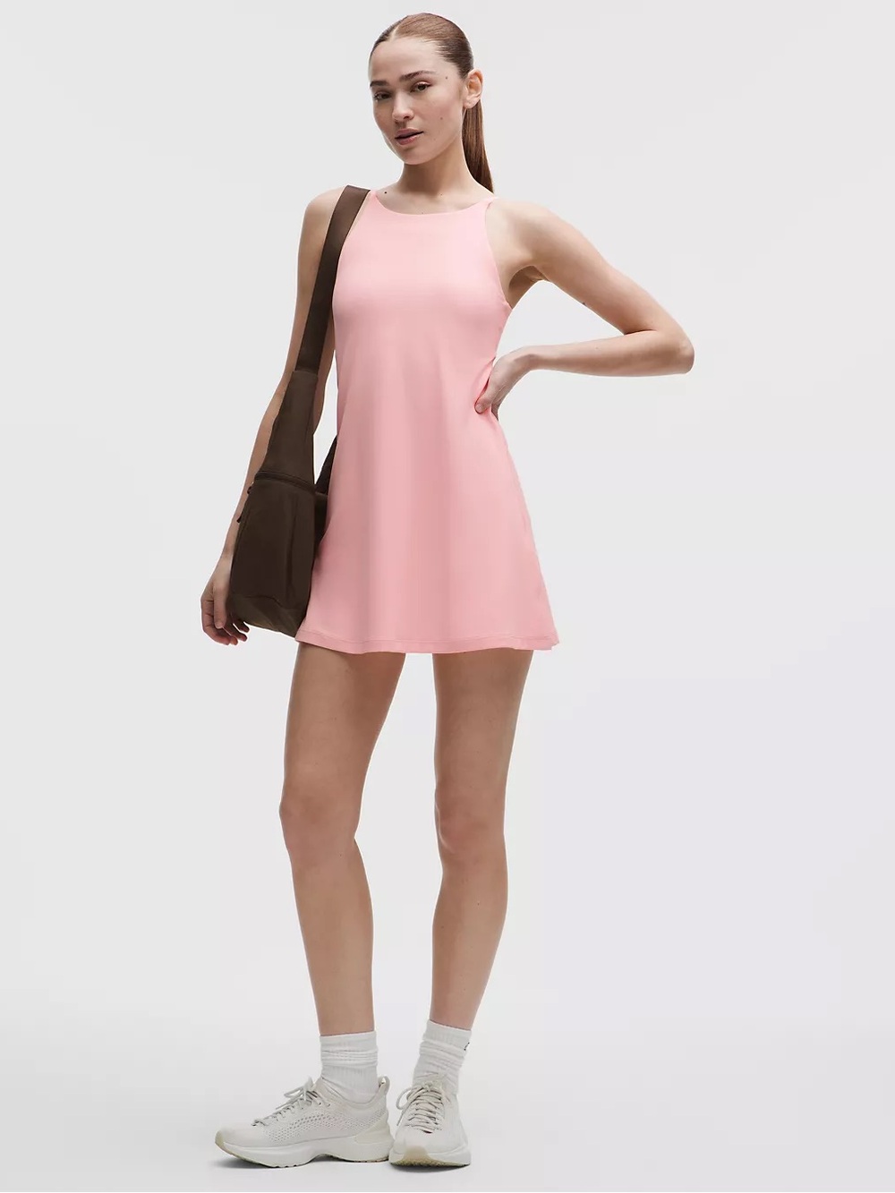 Lululemon Align High-Neck Dress A/B Cup Pink Pearl Size 12 NWT